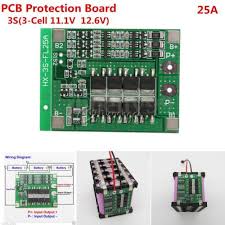 3s Li Ion Lithium Battery 18650 Charger Protection Board 3s 12 6v 25a 18650 Li Ion Lithium Battery Bms Protection Pcb Board With Balance Lithium Battery Battery Diy Security