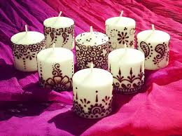 Henna Candle Wedding Favors Henna Candles Homemade Candles Mehndi Candles