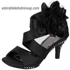 Girls High Heel Shoes Black Satin Little Girls Dressy High Heels Girls High Heel Shoes Girls High Heels Little Girl Shoes
