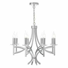 Swing arm wall lamps are also perfect for home offices and living rooms, where they can act as supplementary task lighting when needed, and pushed back up against the wall when not in use. 8 Light Chrome And Crystal Ceiling Pendant The Lighting Company Uk