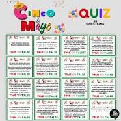 Cinco de mayo trivia answers 1. 4 15