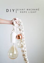 Macrame isn't just for planters and wall hangings. Giant Macrame Rope Lights Vintage Revivals