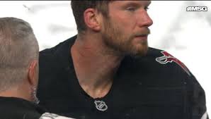 Highlight] James Reimer narrowly avoids a life threatening injury after  taking a skate to the neck : r/hockey