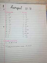 Pin By Esma On My Korean Notes Learn Korean Double Consonants Vowel