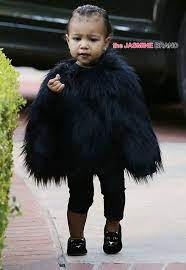Kiddie Fashion Baby North West Rocks A 1k Fur Cape Photos Thejasminebrand