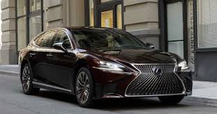 Download Wallpapers Lexus Ls 2018 Xf50 4k Luxury Sedan Burgundy Ls Front View Business Class Japanese Cars Lexus Besthqwallpapers Com Lexus Ls Lexus Japanese Cars