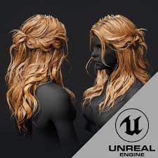 Real Time Hair Ksenia Shumikhina On Artstation At Https Www Artstation Com Artwork Do13q3 Hair Reference How To Draw Hair How To Draw Braids