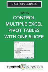 Connect Slicers To Multiple Excel Pivot Tables Myexcelonline Excel For Beginners Pivot Table Excel Tutorials