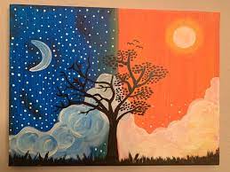 I hope you enjoy watching my video please look. Day Night Canvas Painting Etsy