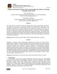 Skripsi untuk memperoleh gelar sarjana ekonomi pada universitas negeri semarang oleh ema novasari nim 7250406571 jurusan akuntansi fakultas ekonomi universitas negeri semarang 2013 28 Pengaruh Der Terhadap Harga Saham Info Dana Tunai