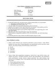 Selain soal usbn ekonomi, disini saya juga sediakan soal untuk mapel lainnya yang diujikan di usbn seperti mapel pkn, pendidikan agama, sejarah, dan selain itu juga dalam soal usbn ekonomi sma 2018 ini beberapa butir soal diantaranya sudah dilengkapi dengan kunci jawaban atau. Salinan 17 Soal Usbn Sejarah Pdf Sej 213 Ujian Sekolah Berstandar Nasional Naskah Soal Mata Pelajaran Satuan Pendidikan Program Hari Tanggal Alokasi Course Hero