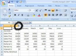 How To Change Column Width And Row Height In Excel 2007