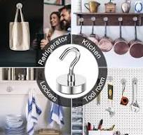 Tohoer Heavy Duty Magnetic Key Hooks For Refrigerator MIKEDE: 80LB Magnetic  Hooks