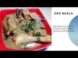 The third on my list would be egusi soup and eba, or fufu (as in the case of the dish above). How To Cook Ofe Nsala Soup White Soup In 2021 Nsala Soup White Soup Nigerian Food
