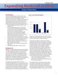 Introduction Ohio Medicaid Expansion Study