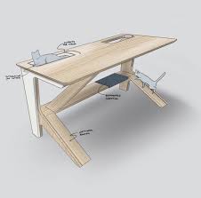 Desk Sketch By Dandevine Flat Pack Furniture Furniture Desk Design