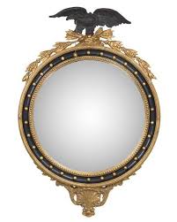 Black And Gold Round Convex Mirror Round Girandole Convex Mirror With Black Eagle And Decoration Mc 12 Convex Mirror Round Mirrors Round Hanging Mirror