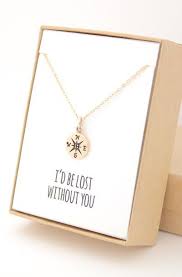 Beautiful Shops Gold Compass Necklace I D Be Lost Without You Mother S Day Gold Compass Necklace Compass Necklace Gold Compass