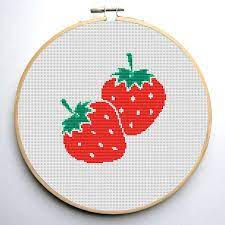 There is a pattern for every season and occasion. Cross Stitch Pattern Pdf Strawberry Instant Download Kanavice Ornekleri Kanavice Tasarimlari Kanavice