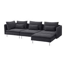 Soderhamn With Chaise Longue Samsta Dark Grey 4 Seat Sofa Ikea Chaise Ikea Comfortable Sofa