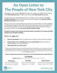 Check spelling or type a new query. An Open Letter To The Animal Care Centers Of Nyc Acc Facebook