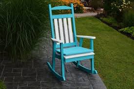 Amish Poly Classic Porch Rocker With White Accents Porch Rocker Amish Outdoor Furniture Rocking Chair Porch