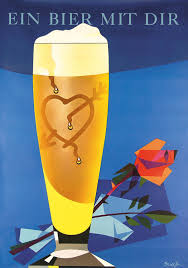 Original 1950s Donald Brun Swiss Beer Poster Plakat Beer Poster Vintage Posters Vintage Poster Art