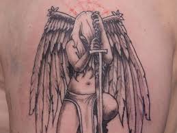 A wings tattoo on the back is especially popular imagery, although a praying guardian angel tattoo can be just as amazing on a big canvas like the chest, back, shoulder or arm. 21 Heavenly Angel Tattoo Designs For 2013