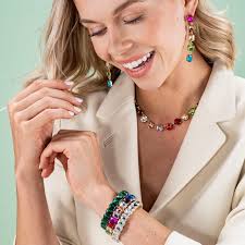 Ink & Alloy Etta Stretch Small Rectangular Stone Bracelet