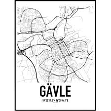 Ankommande och avgående tåg från gävle central eller den station du själv väljer. Gavle Karta Poster Hitta Dina Posters Online Hos Wallstars