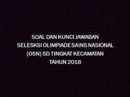 Soal olimpiade sains sd tingkat kecamatan tahun 2018. Soal Kunci Jawaban Seleksi Osn Ipa Sd Tk Kecamatan 2018 Youtube