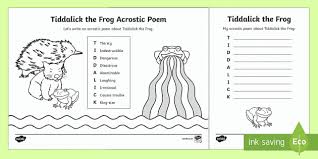 Tiddalick The Frog Acrostic Poem Writing Template Australia Australian Aboriginal Dreamtime Stories Tiddalick The F Acrostic Writing Templates Acrostic Poem