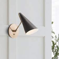 Oat manmade linen shade with white manmade silk inside.shade description: Wall Sconces Modern Sconces At Lumens