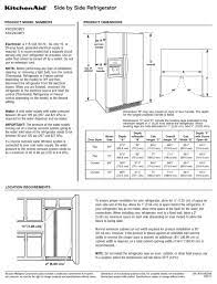This part acts as a support rail for the crisper drawer by holding the center of the crisper frame. Kitchenaid Ksc23c8e Dimension Manual Pdf Download Manualslib