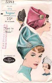 Vogue 5384 Vintage Vogue Sewing Patterns Hats Vintage Fabric Sewing Patterns