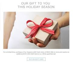 Whether it's at one store or several, the choice is up to them. 20 Bonus On Purchase Of 500 Four Seasons Gift Card Doctor Of Credit