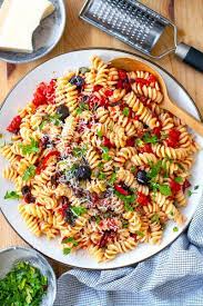 Summer Pasta Puttanesca Instant Pot No Cook Sauce Recipe Summer Pasta Recipes Pasta Puttanesca Summer Pasta