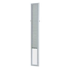 7 In X 64 In Add On Enclosed Aluminum Blinds In White For Steel Fiberglass Sidelights With Raised Frame Aroun Aluminum Blinds Blinds Front Doors With Windows