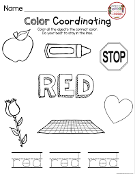 Kindergarten In August Freebies Keeping My Kiddo Busy Kindergarten Learning Color Worksheets For Preschool Kindergarten Worksheets