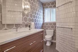 For smaller bathrooms, wainscoting is commonly applied behind the water closet or behind the vanity/sink. 10 Durable Bathroom Materials