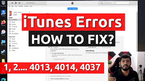 Itunes Errors 1 2 4000 4013 How To Fix Youtube