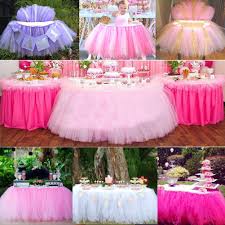 Tulle Table Chair Skirt For Wedding Birthday Party Baby Shower Home Rome Decor Tutu Table Tulle Table Baby Shower Princess