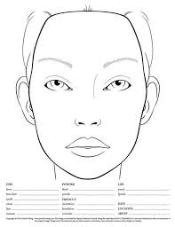 10 Blank Face Chart Templates Male Face Charts And Female