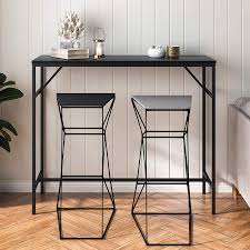 The bar tables have super comfy bar chairs to go with them, in simple yet strong materials to handle any social life. Buy Yitahome Bar Table 47 2 Long Bar Height Table Narrow Desktop Classic Bar Table Set For Pub Cafe Kitchen Dining Room Living Room Sturdy Legs Quick Assembly Black Online In Indonesia B08cv57jc3