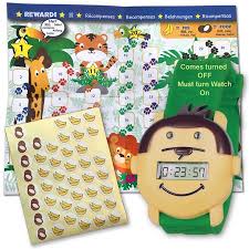 potty monkey watch with colorful fun reward chart for potty training