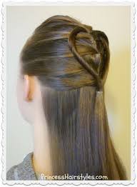 Easy heart hairstyle • cute girls hairstyle • sangeeta's world hairstyles. Elastic Braid Twist Heart Hairstyle Tutorial For Valentine S Hairstyles For Girls Princess Hairstyles