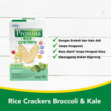 Jual Rice Crackers Broccoli & Kale Promina 20g (5sachet x 4g) 1thn+