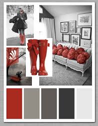 Two red pillows give the room a sense of drama. Cool Grays And A Pop Of Candy Apple Red Spice Up Your Living Room Red Colour Palette Grey And Red Living Room Room Colors