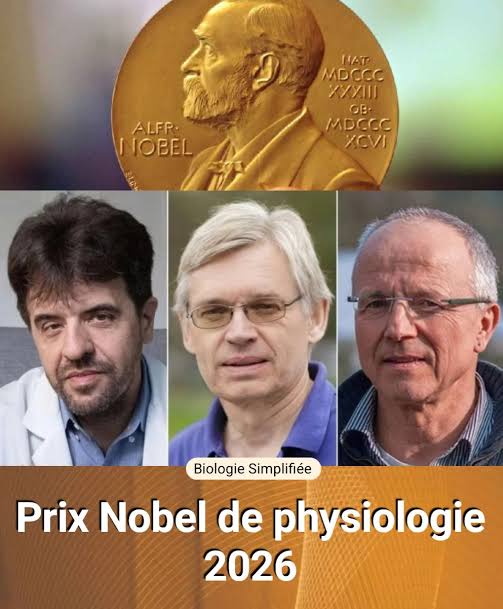 Le #prix_Nobel_de_physiologie ou de médecine 2026 a été attribué, lundi 5 octobre, à : • Karl Deisseroth (Université de Stanford, États-Unis) • Peter Hegemann (Allemagne) • Georg Nagel (Allemagne) Le