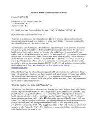 Do you go with a more expensive plan? Notice Of Health Insurance Premium Rebate Center For Consumer